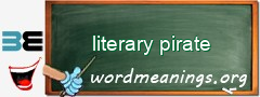 WordMeaning blackboard for literary pirate